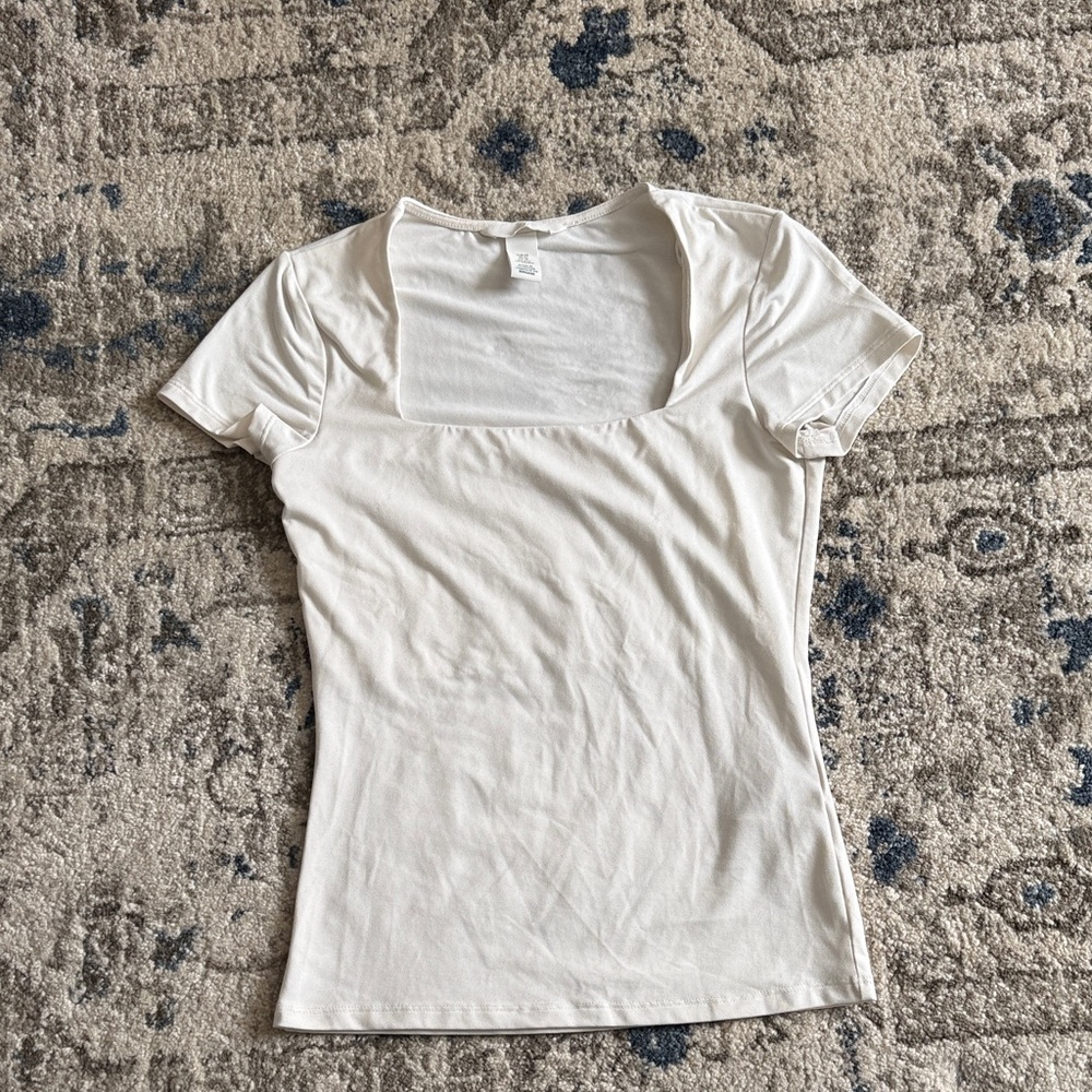 H&M White Women's Top-Scoop neck